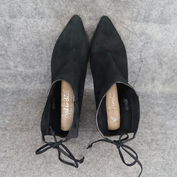 Splendid Shoes Womens 6 Bootie Niva Black Suede Leather Pointed Toe Ankle Boots - Picture 8 of 16